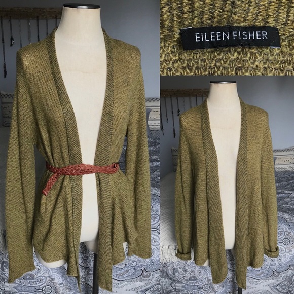 Eileen Fisher Sweaters - LIKE NEW! Eileen Fisher Olive Wool & Mohair